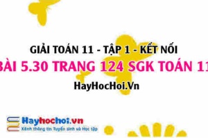 Giải bài 5.30 trang 124 Toán 11 tập 1 SGK Kết nối tri thức